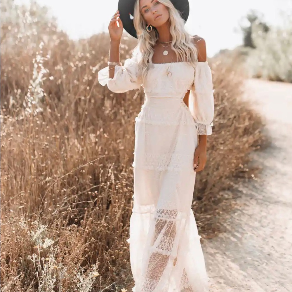 Vicidolls dress off white Boho chick NWT